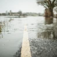 British Winter weather with floods and snow.
