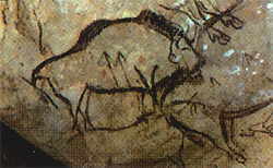 La grotte de Niaux, peintures rupestres.